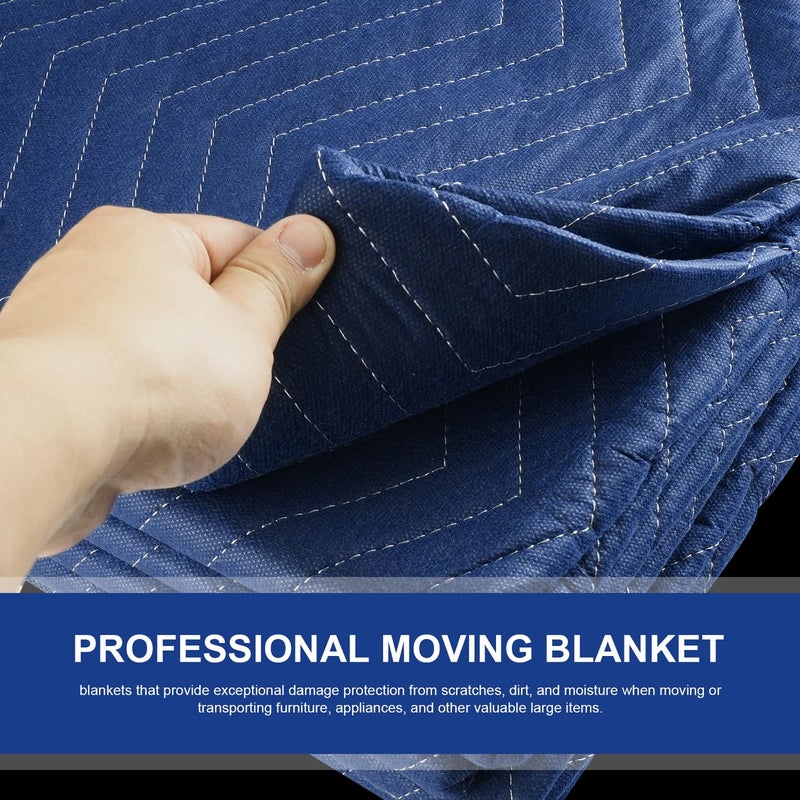 OUMETE 3-Pack Moving Blankets 40x72 Inch Heavy Duty Extra Thick Packing Blankets for Moving & Transport Furniture Protection Professional Quilted Moving Supplies - Image 5
